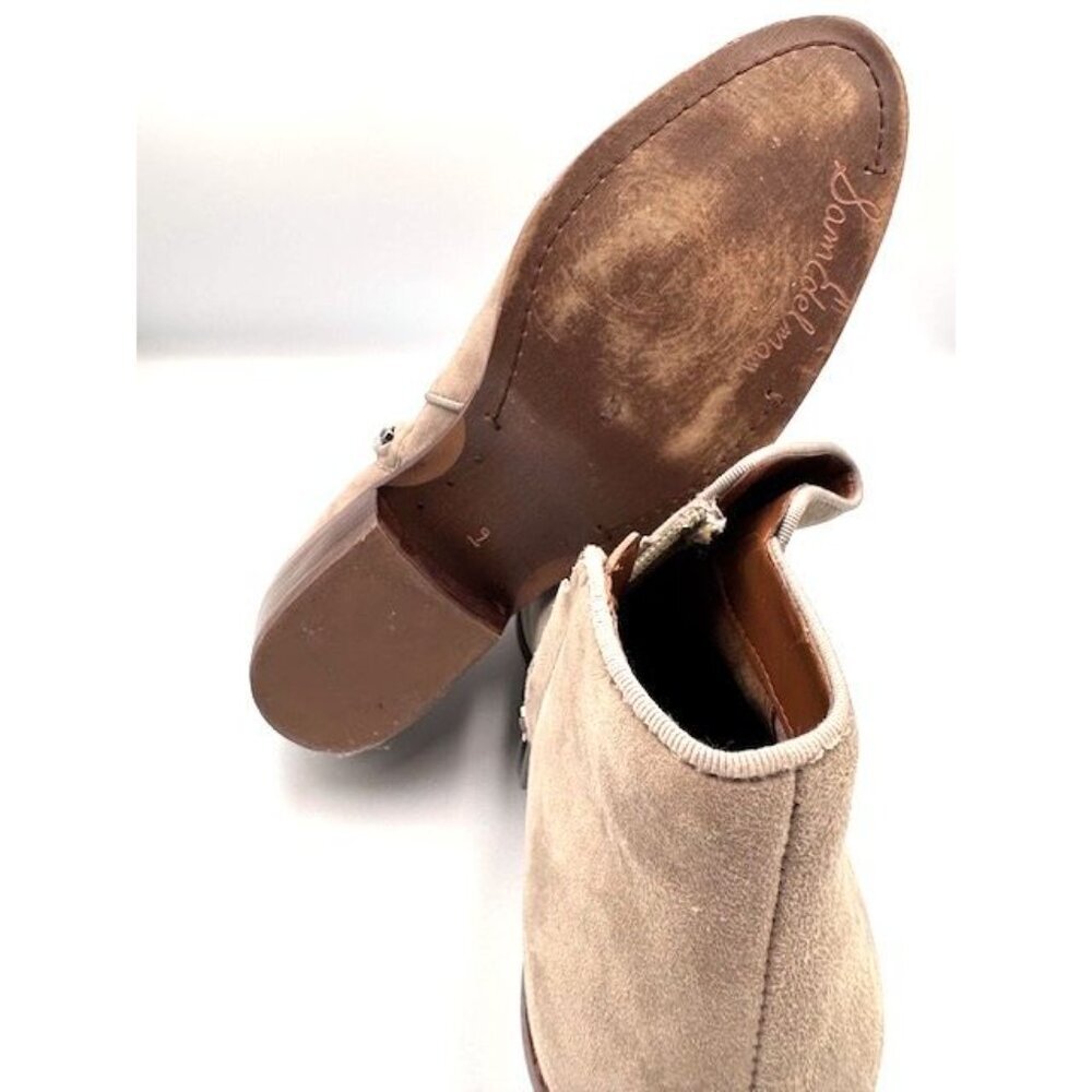 GUC Petty Suede Ankle Sam Edelman Boots Womens Size 9M in Putty/Grey - Picture 7 of 10